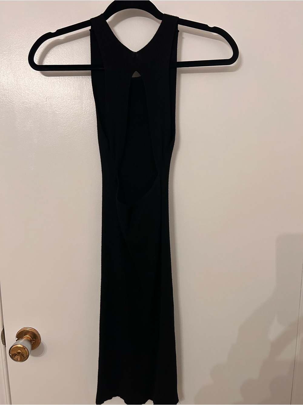 Mango Black Ribbed Midi Dress - Picture 2 of 4